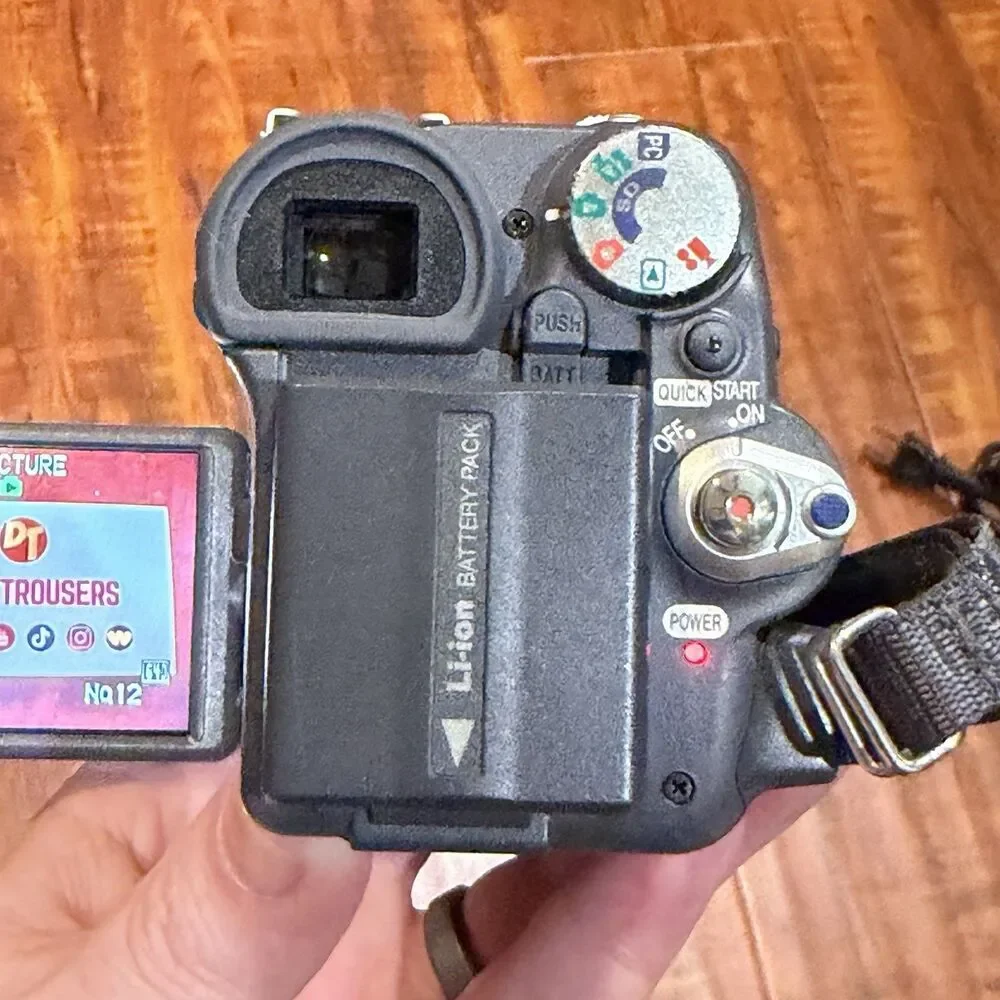 Panasonic PV-GS55 Compact Camcorder Palmcorder with Microphone & Charger - Works